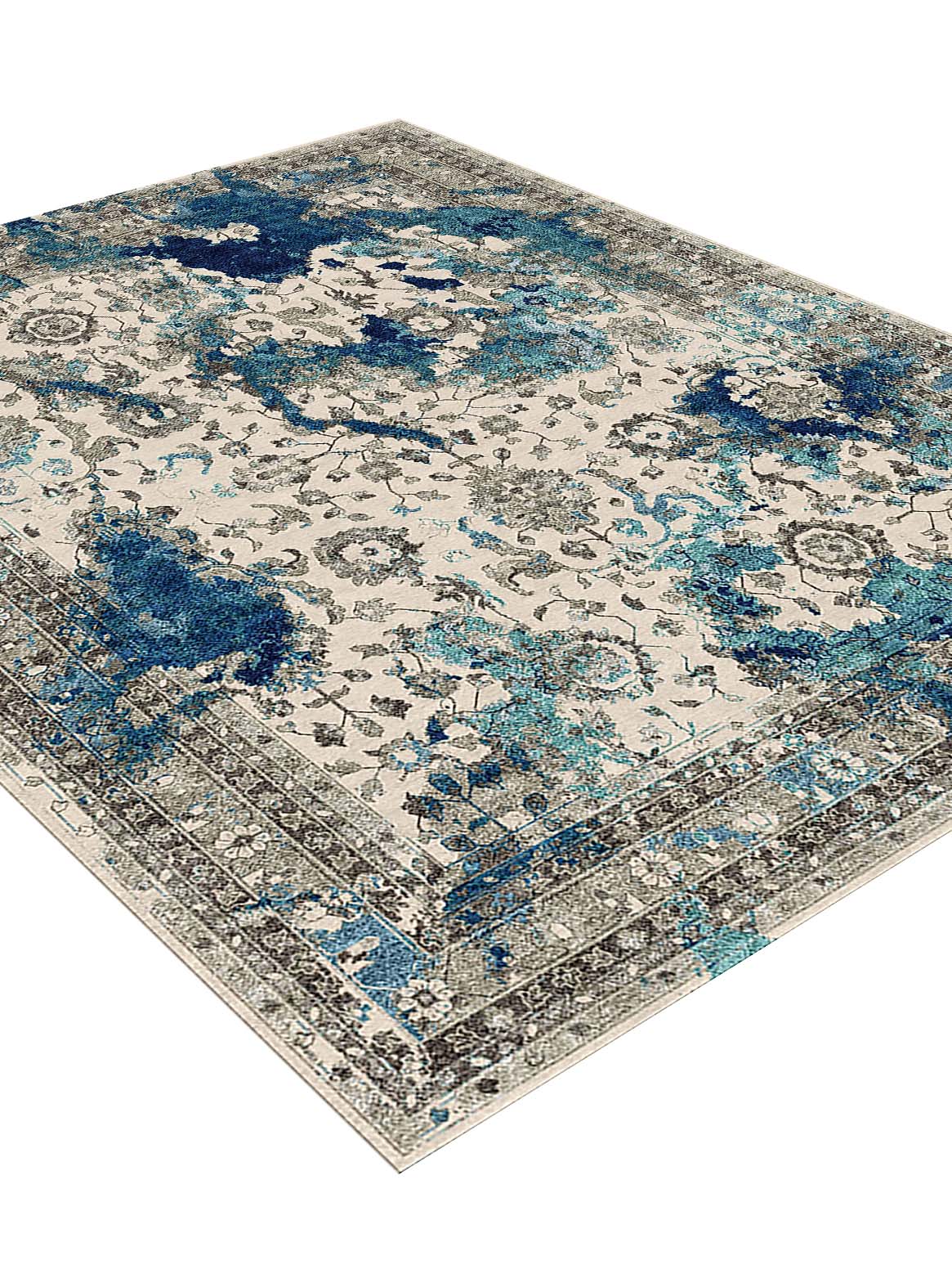 Luxury carpet in Blue color and 6' x 9' size