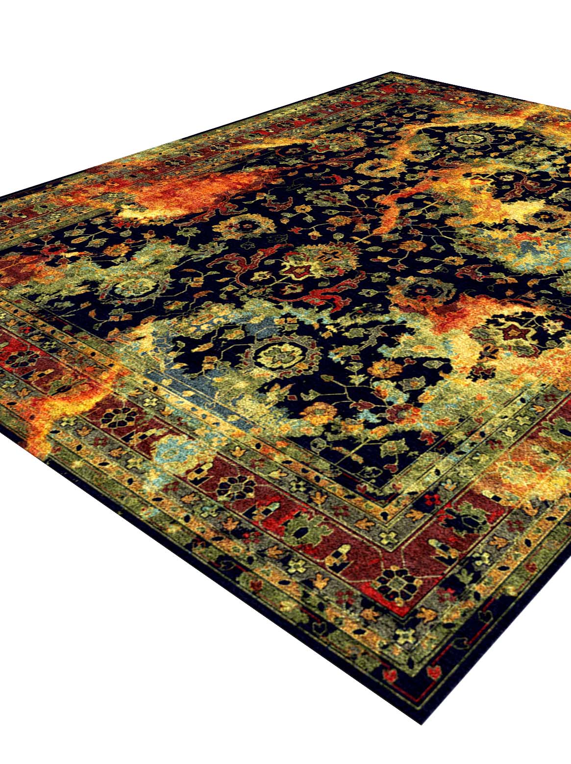 Luxury hand knotted carpet made from Wool & Pure Silk in multi color and 6' x 9' size