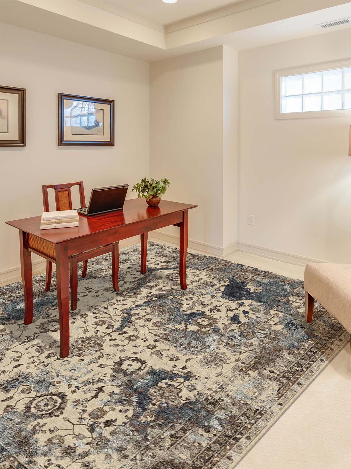 Luxury carpet in Taupe Grey color and 6' x 9' size