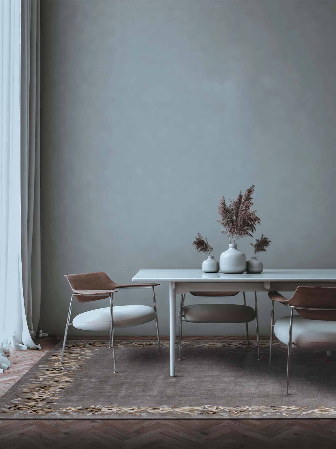 Luxury carpet in Silver Taupe color and 9' x 12' size