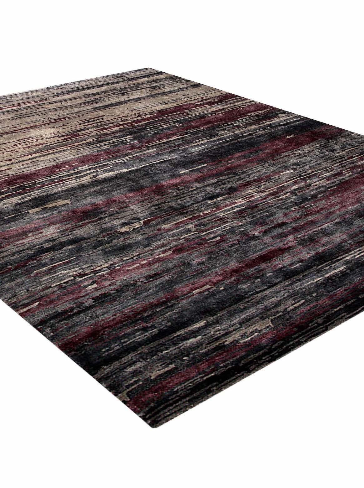 Luxury hand tufted carpet made from Botanical Silk in lilac color and 3' x 5' size