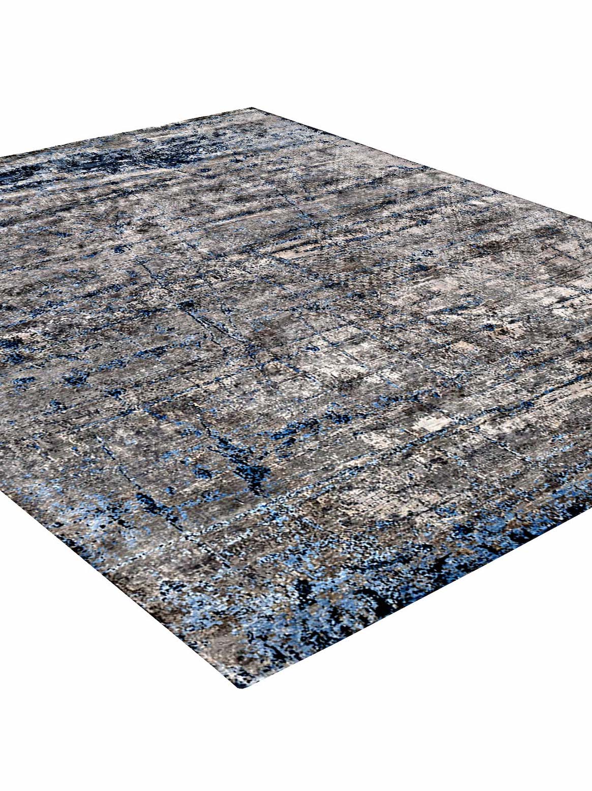 Luxury carpet in Blue color and 6' x 9' size