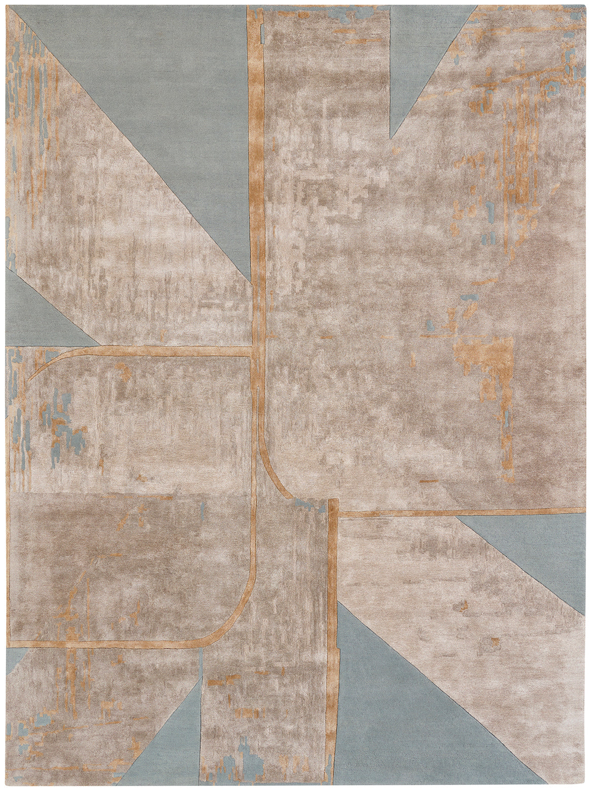 Luxury hand tufted carpet made from Wool & Botanical Silk