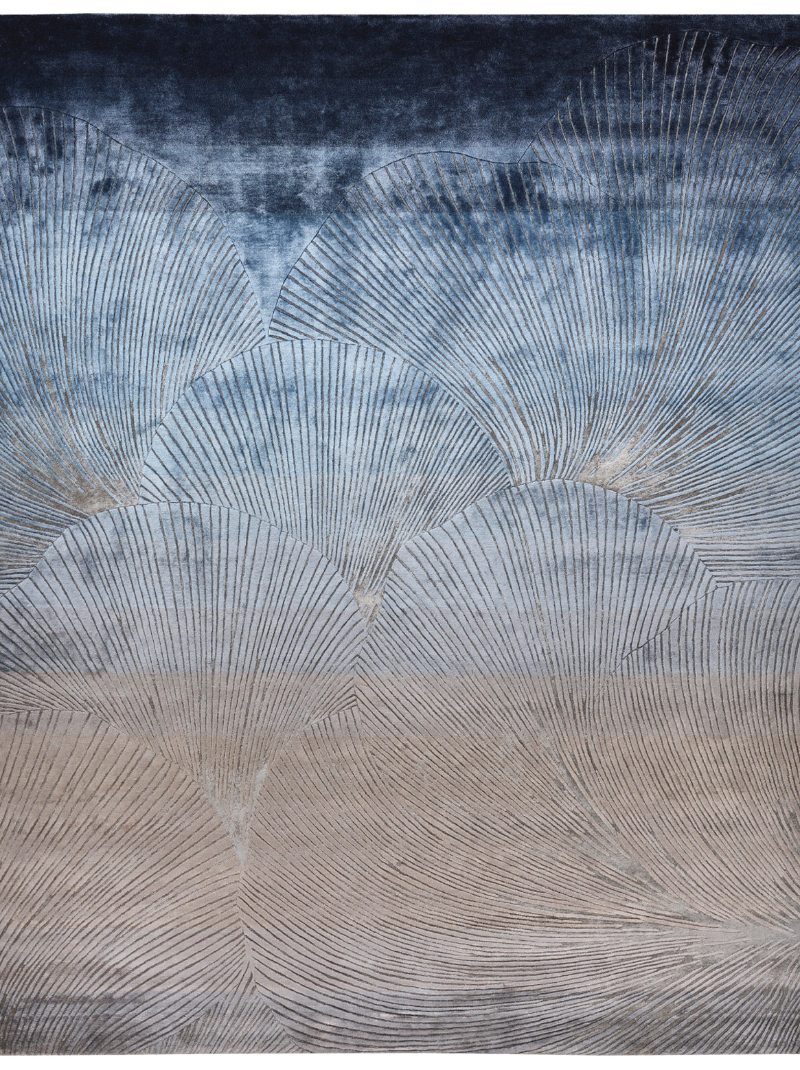 Luxury hand knotted carpet made from 100% Botanical Silk