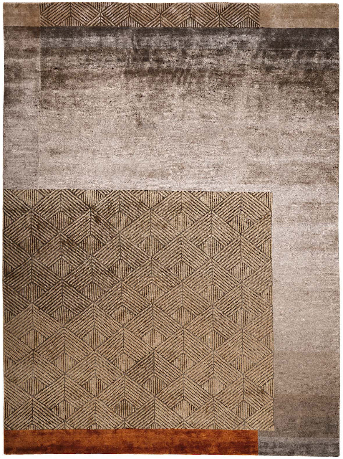 Luxury hand knotted carpet made from Botanical Silk