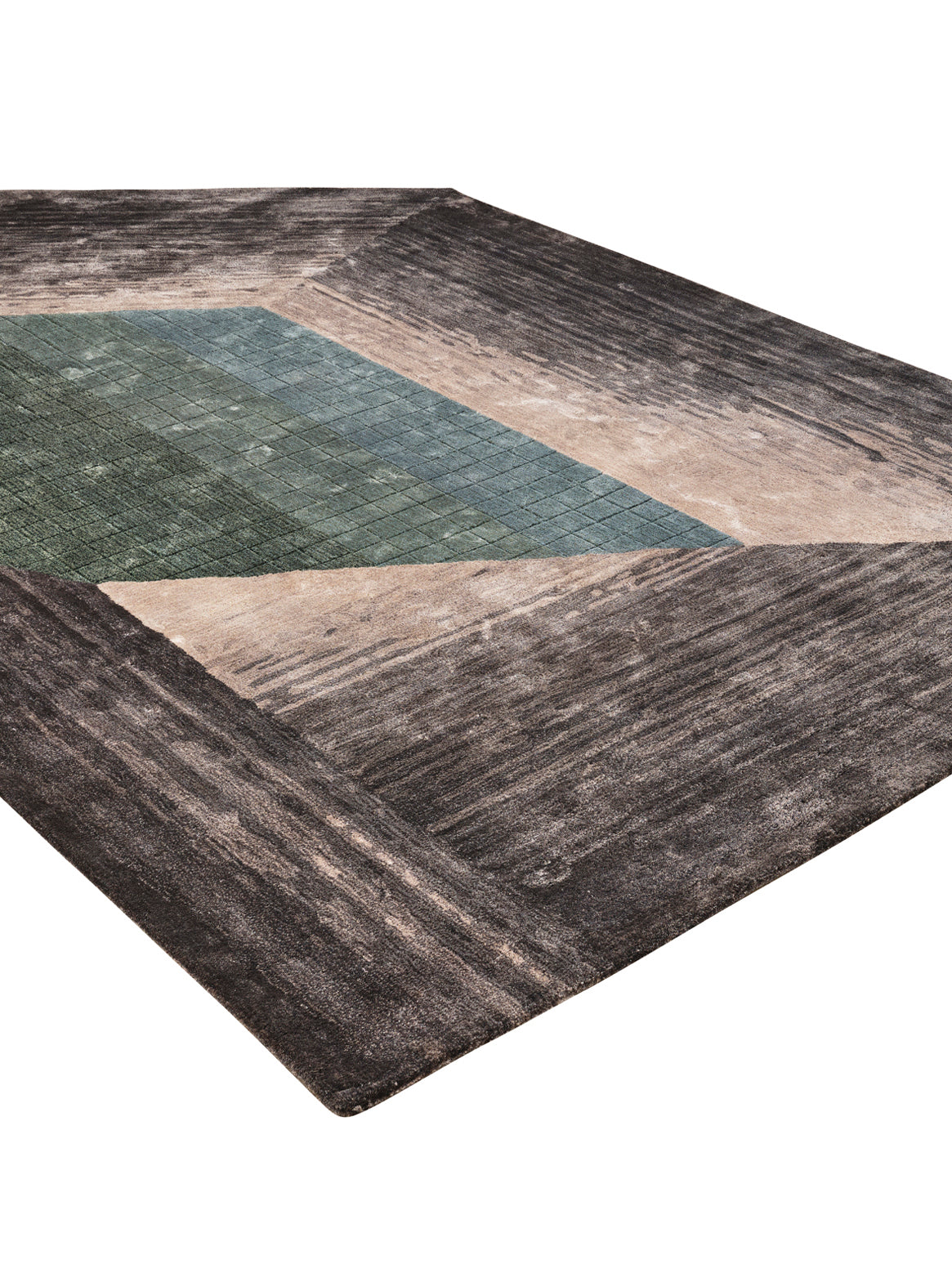 Luxury carpet in Smoke Green color and Custom Size