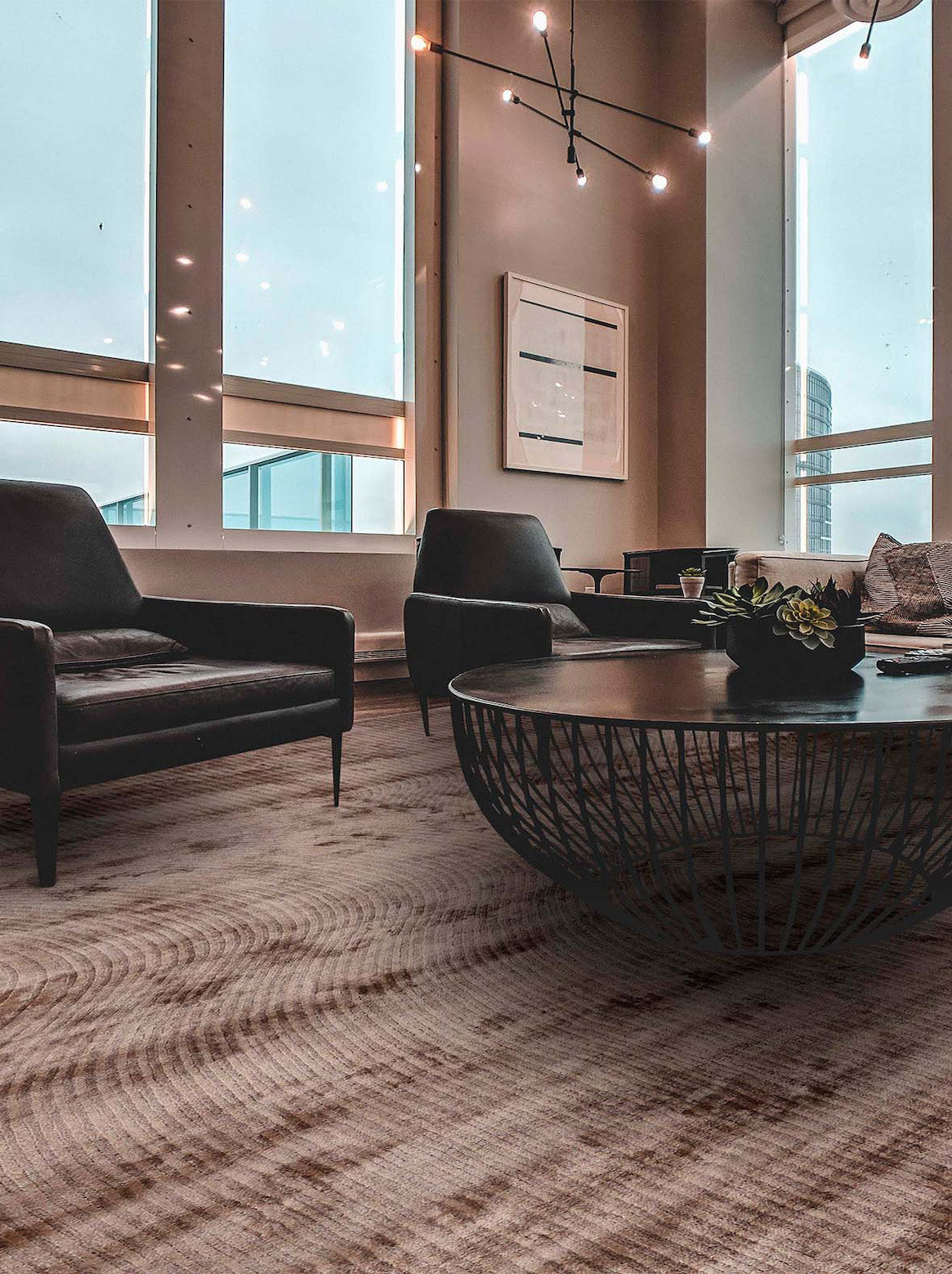 Luxury carpet in Grey color and 6' x 9' size