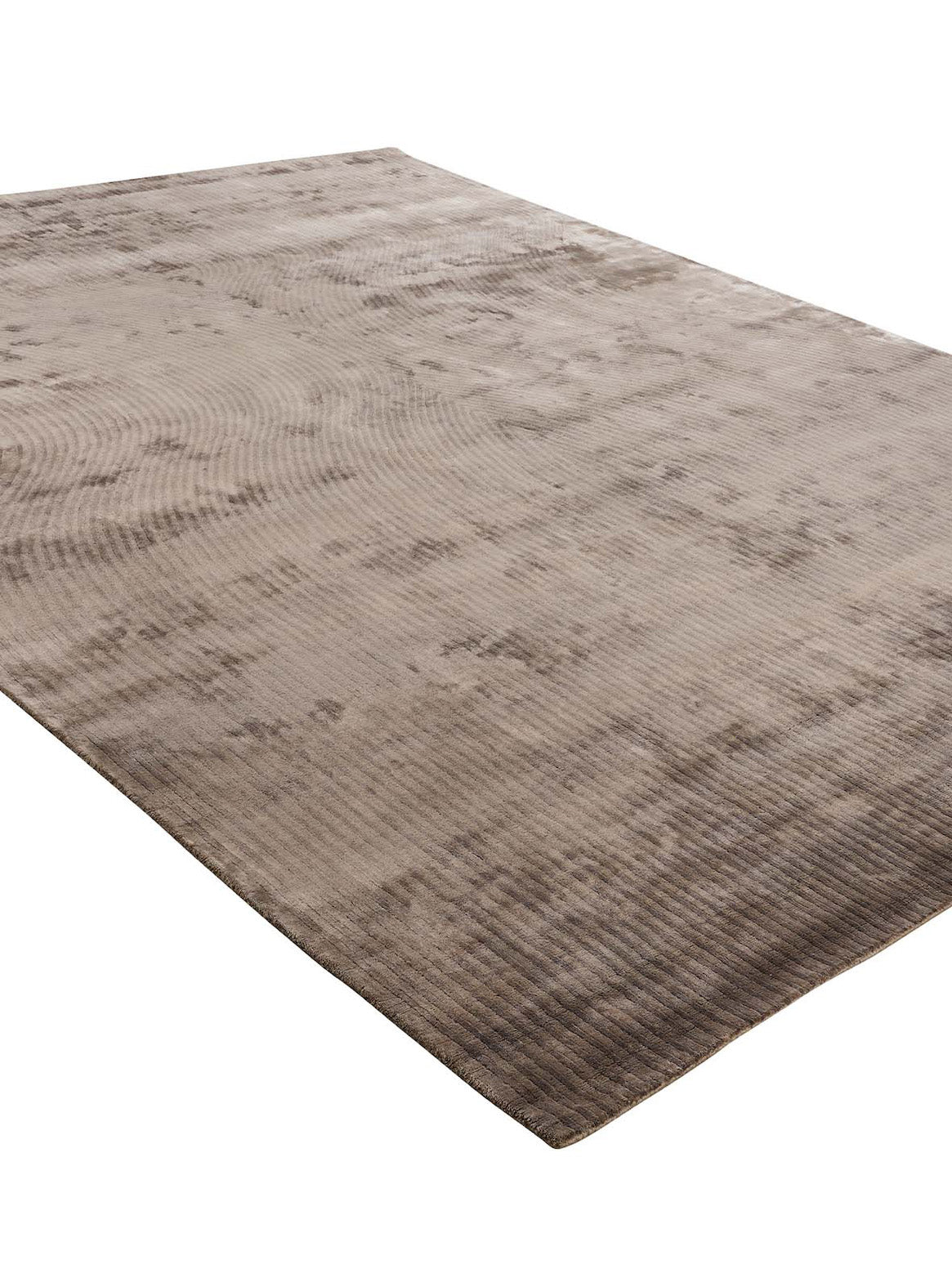 Luxury hand knotted carpet made from Botanical Silk in grey color and 5'6" x 8' size