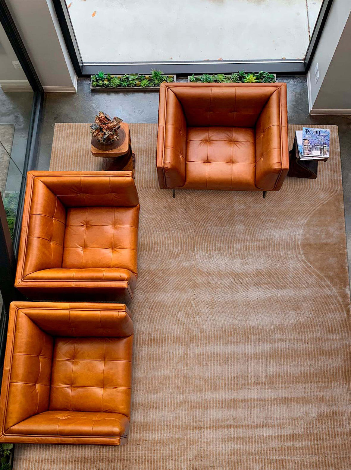 Luxury carpet in Ivory color and 6' x 9' size