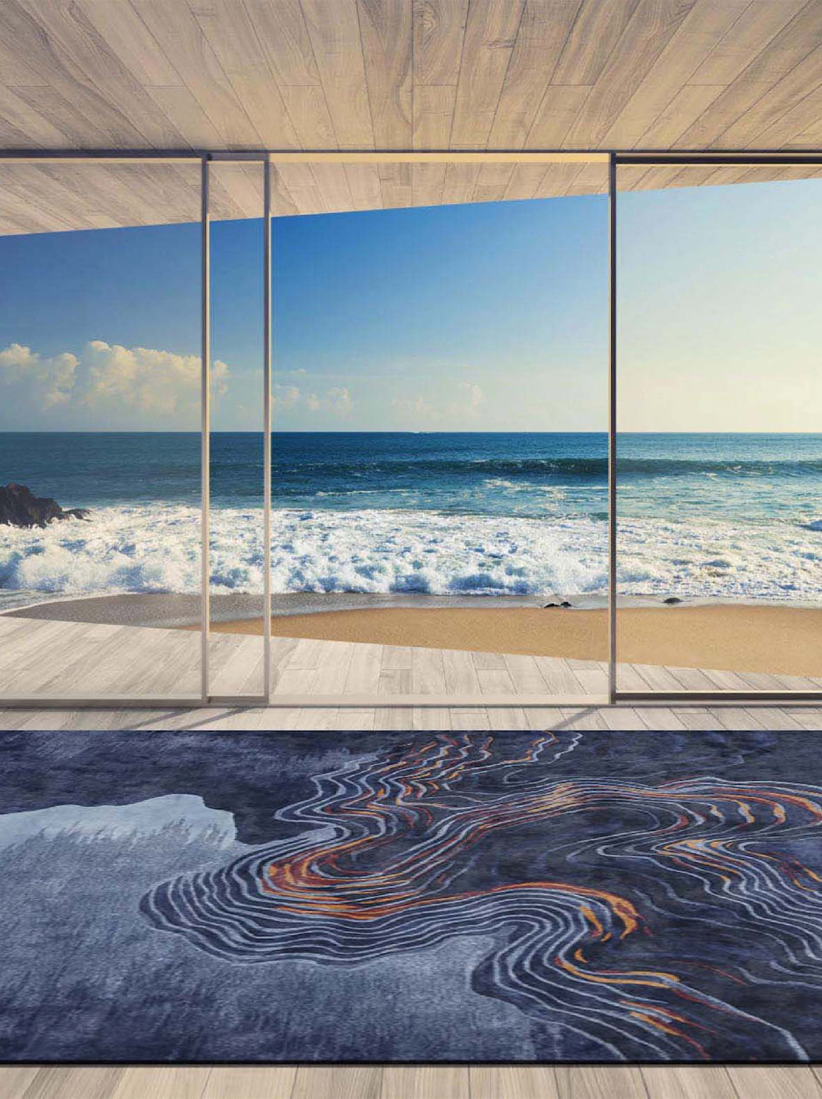 Luxury carpet in Multi color and Custom Size