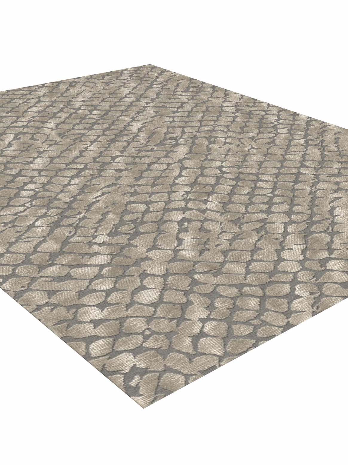 Luxury carpet in Beige Charcoal color and 4'6" x 6'6" size