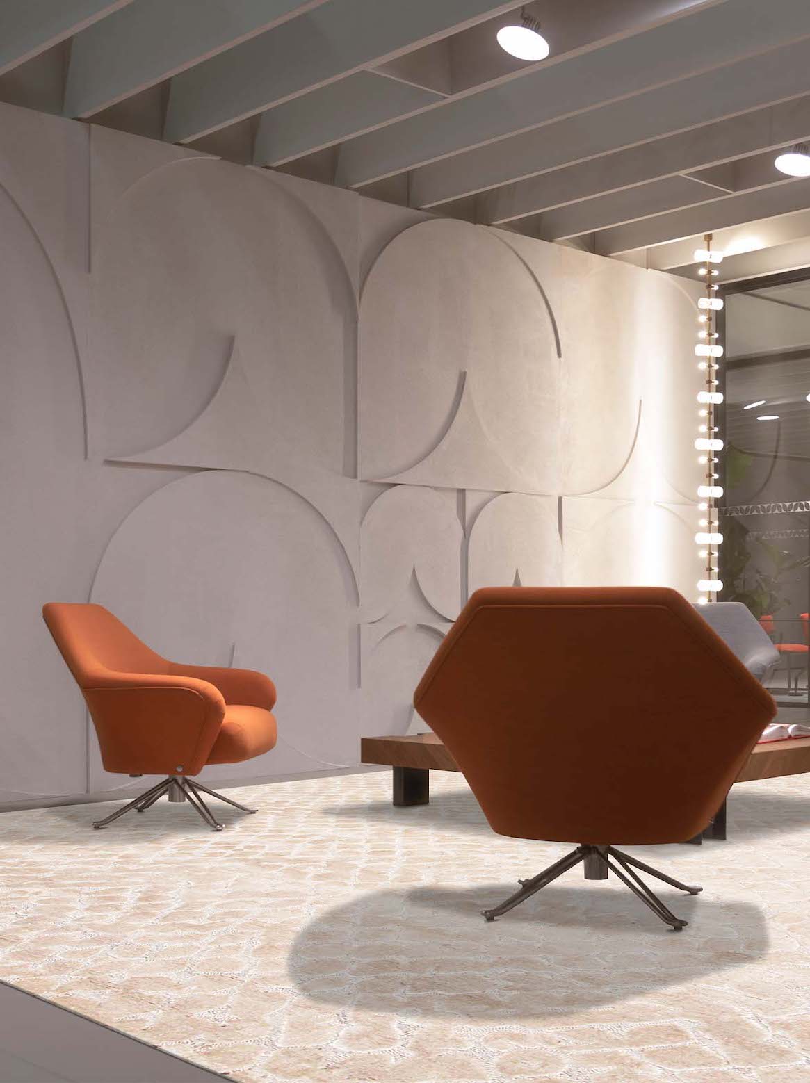 Luxury carpet in Beige Taupe color and 4'6" x 6'6" size