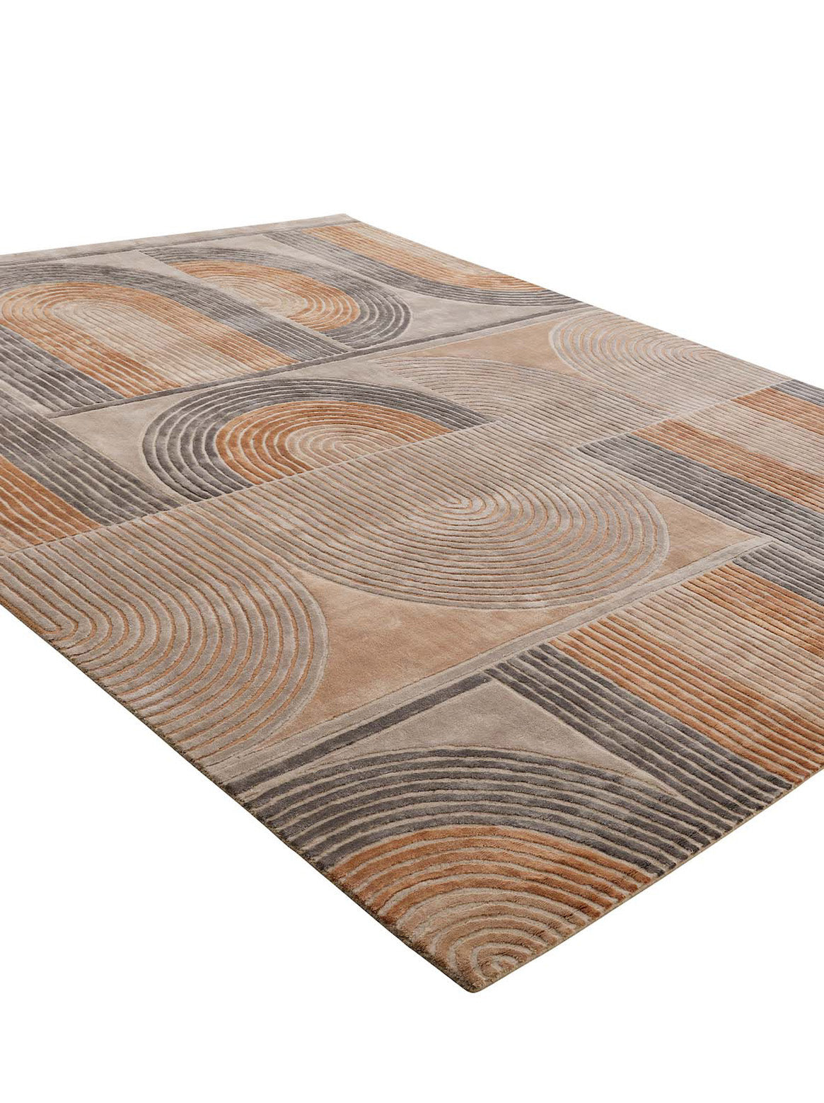 Luxury hand knotted carpet made from Wool & Botanical Silk in old rose color and 5'6" x 8' size