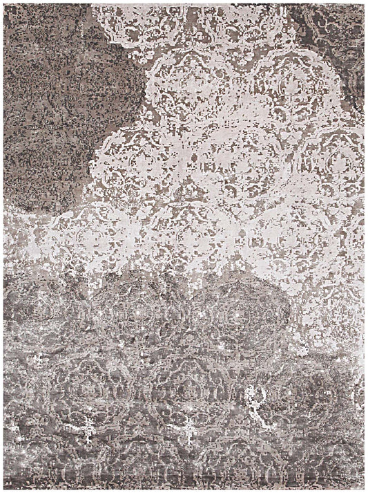 Luxury hand knotted carpet made from Botanical & Bamboo Silk