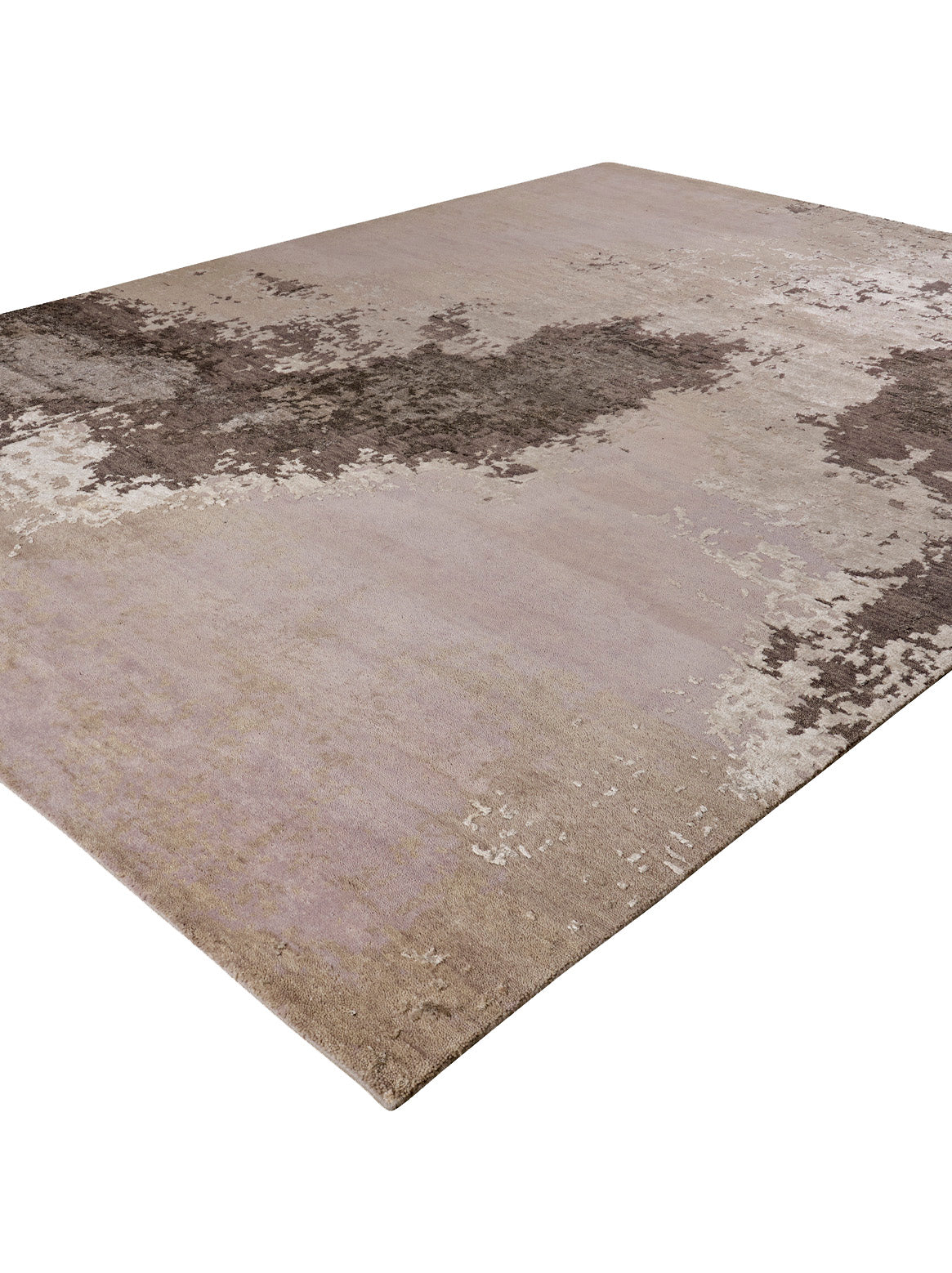 Luxury hand knotted carpet made from Modern in grey color and 8' x 10' size