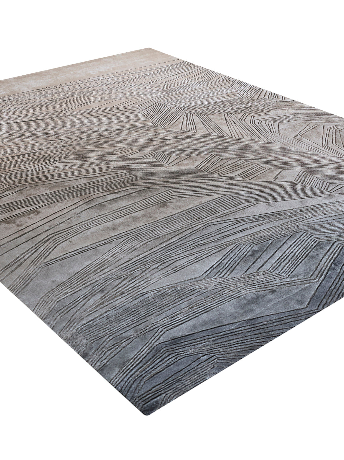Luxury carpet in Taupe Green color and 6' x 9' size