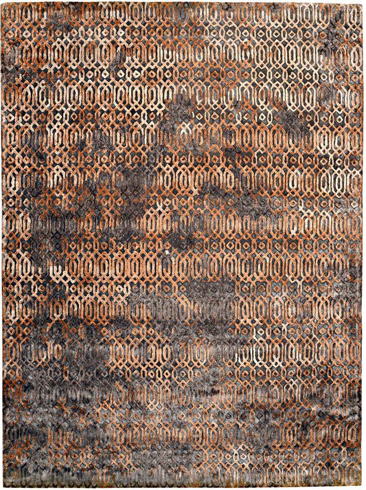 Luxury hand tufted carpet made from 100% Botanical Silk