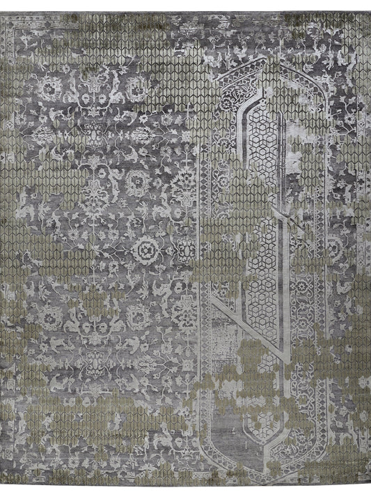Luxury hand knotted carpet made from Wool & Botanical Silk