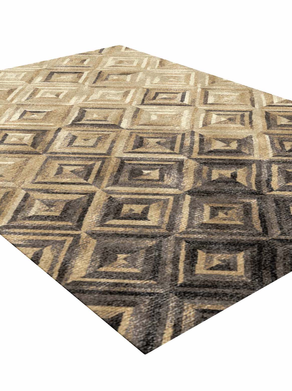 Luxury carpet in Grey Beige color and 4'6" x 6'6" size