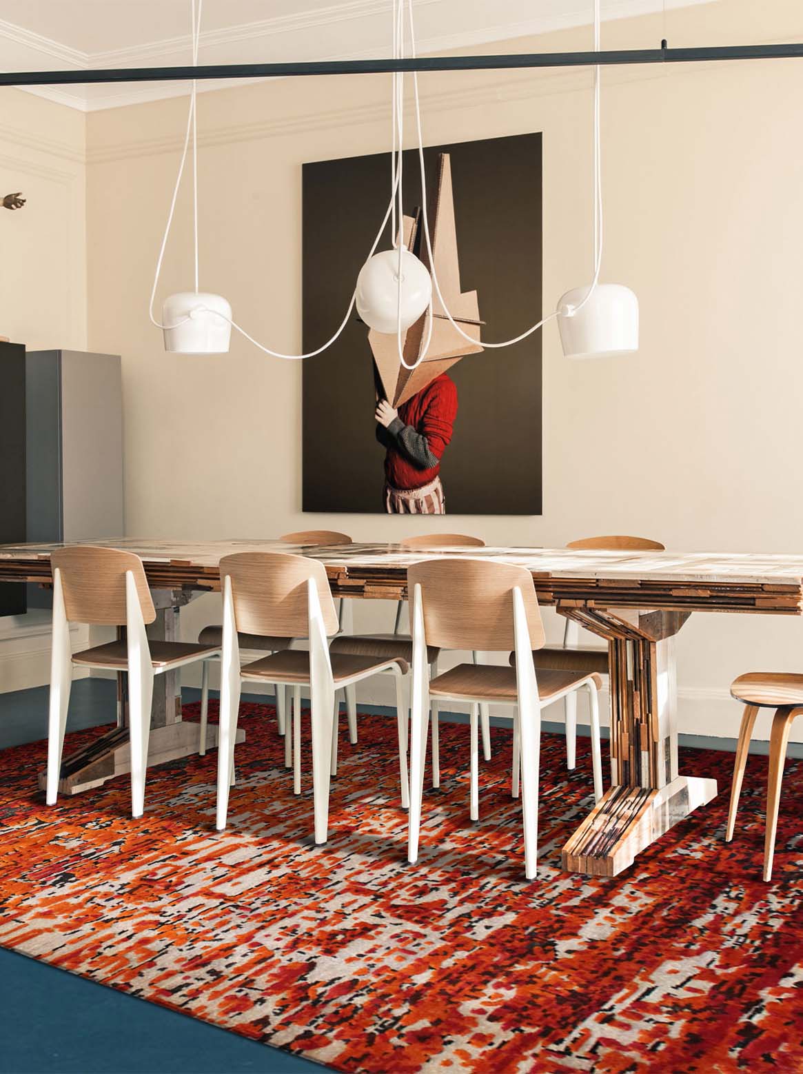 Luxury carpet in Rust color and 6' x 9' size