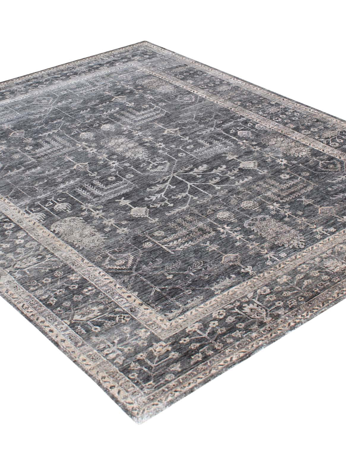 Luxury carpet in Grey color and 8' x 10' size
