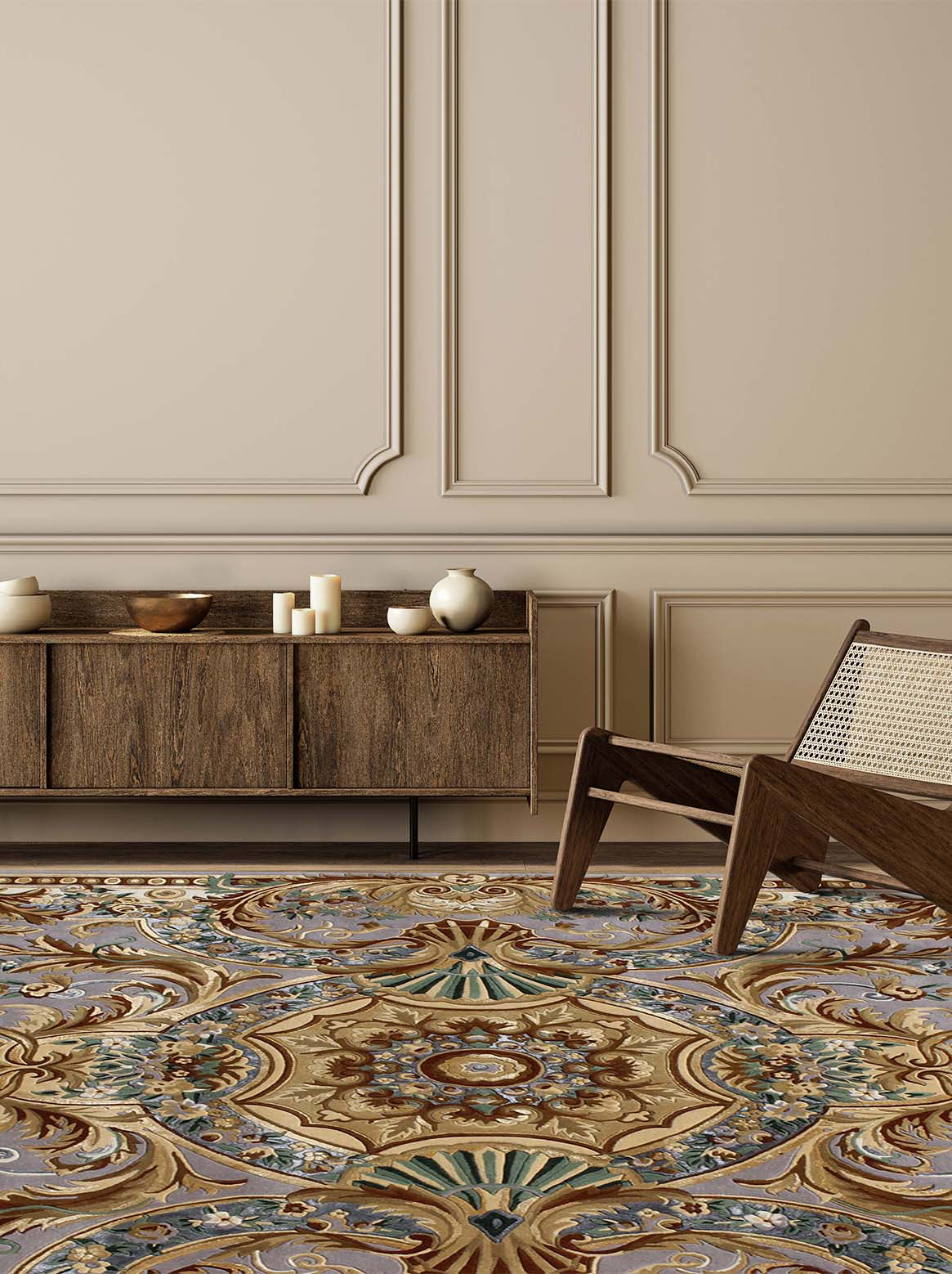 Luxury carpet in Multi color and Custom Size