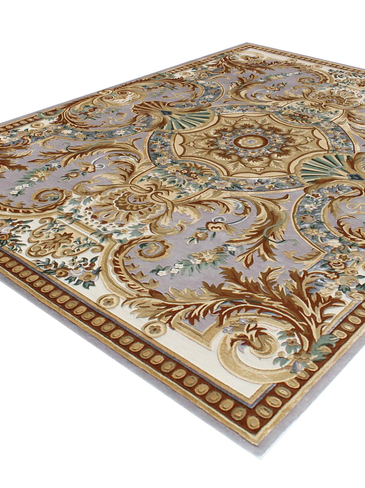 Luxury hand tufted carpet made from Wool & Botanical Silk in multi color and 8' x 10' size