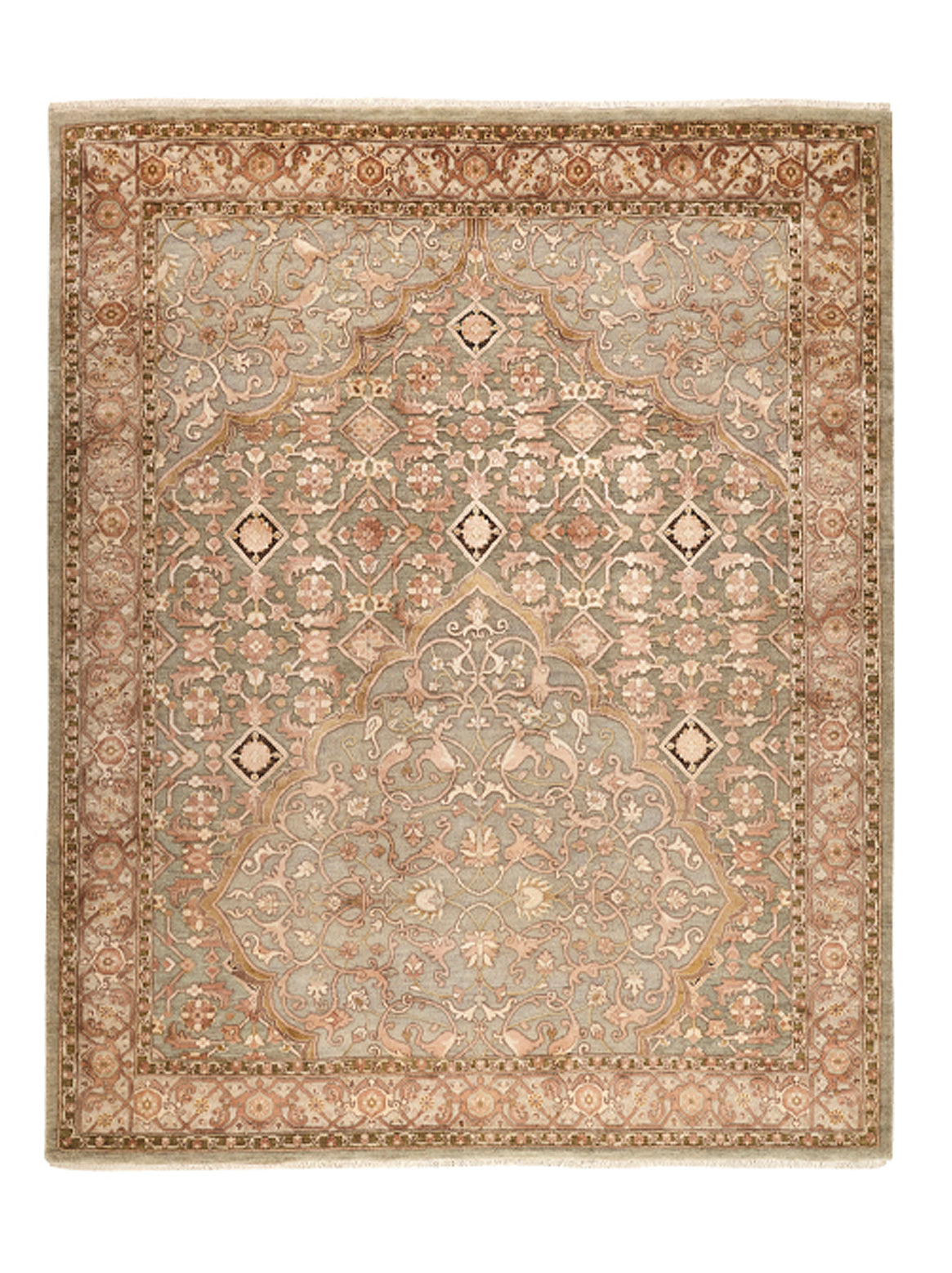 Luxury hand knotted carpet made from Wool & Botanical Silk