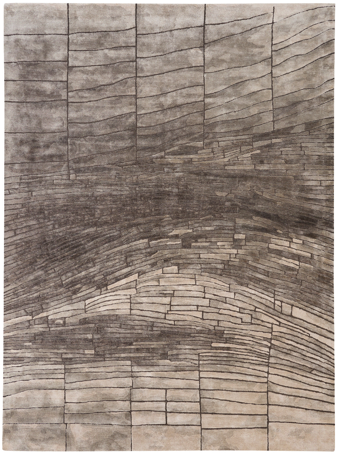 Luxury hand tufted carpet made from Wool & Botanical Silk