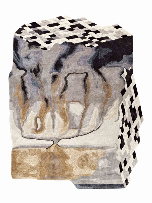 Luxury hand tufted carpet made from 100% Botanical Silk