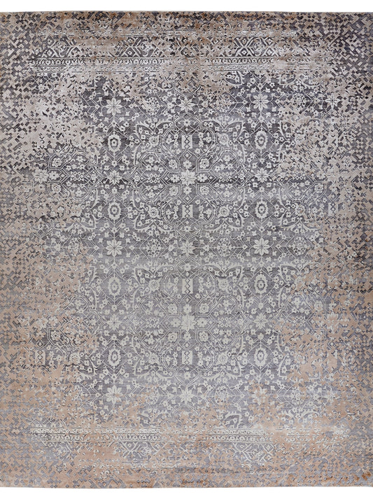 Luxury hand knotted carpet made from Wool & Botanical Silk