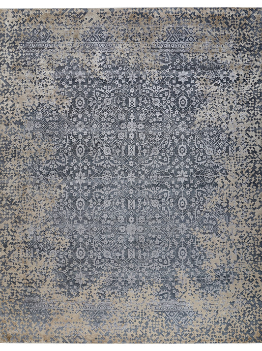 Luxury hand knotted carpet made from Wool & Botanical Silk