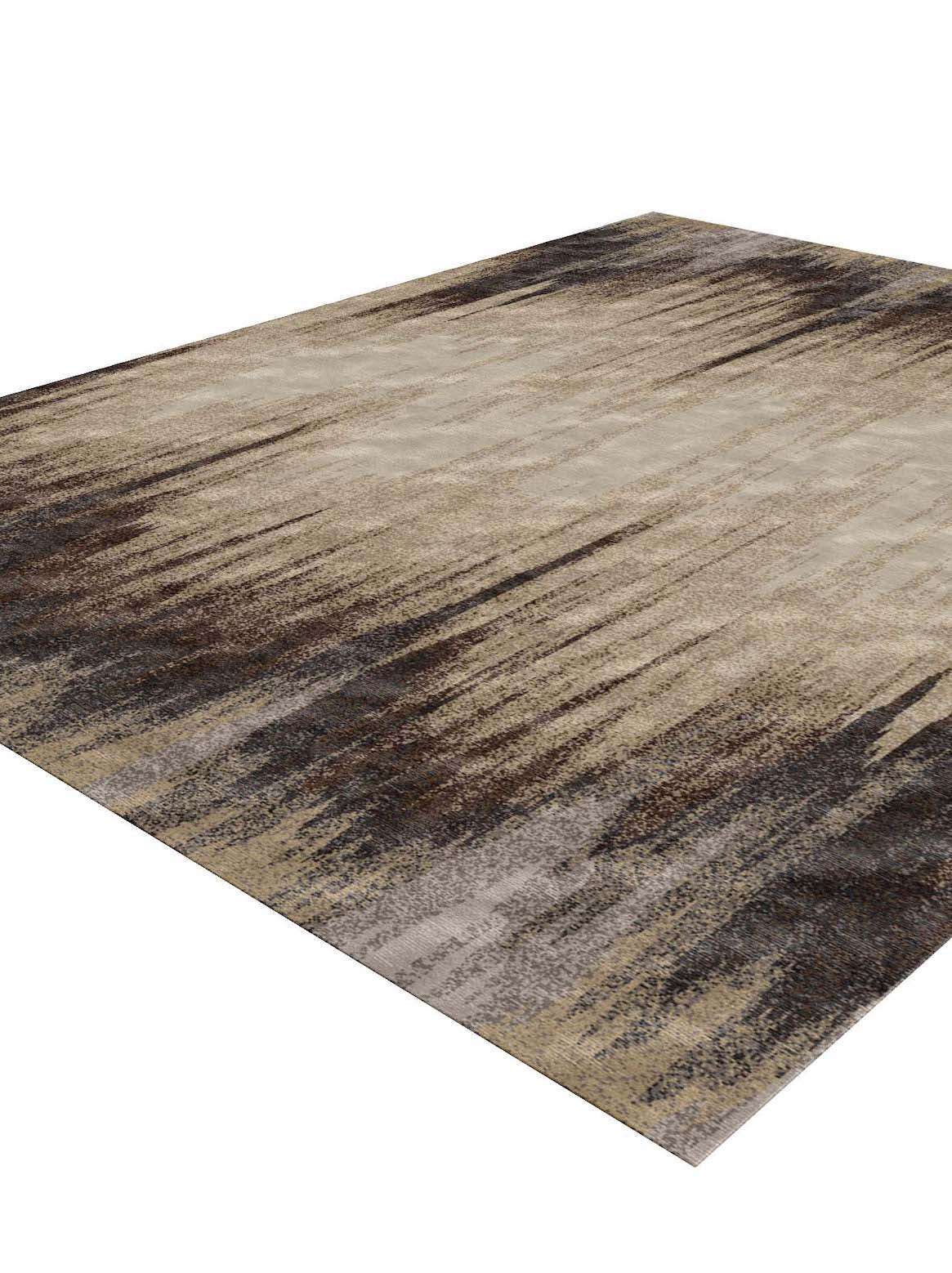 Luxury hand tufted carpet made from Botanical Silk in beige grey color and 3' x 5' size
