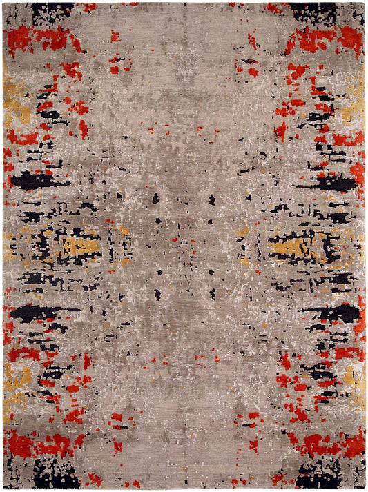 Luxury hand knotted carpet made from Pure Silk & Linen