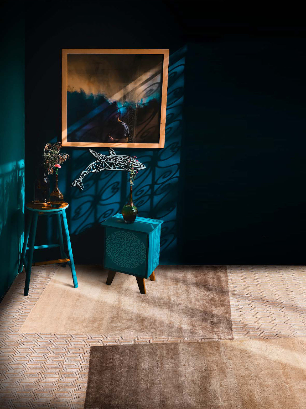 Luxury carpet in Natural color and 6' x 9' size