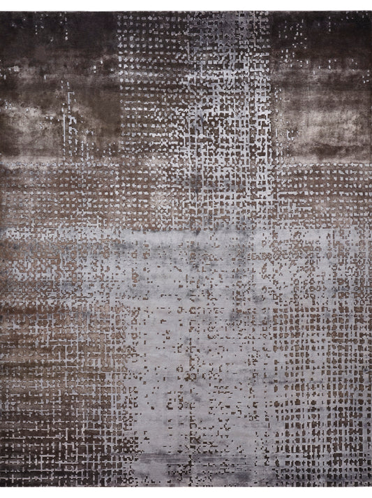 Luxury hand knotted carpet made from 100% Botanical Silk