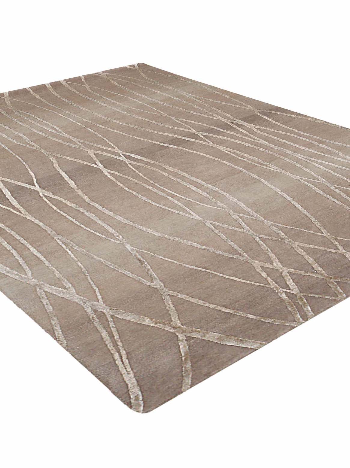 Luxury carpet in Beige color and 6' x 9' size