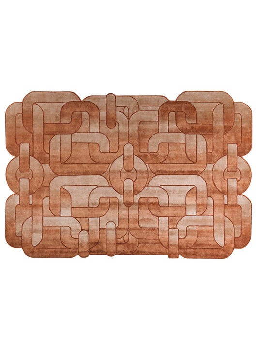 Luxury hand knotted carpet made from 100% Botanical Silk