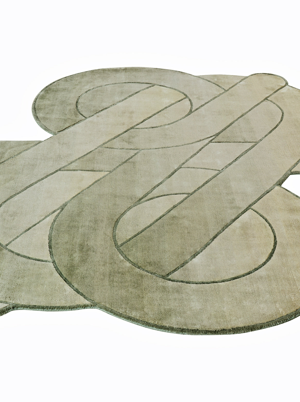 Luxury carpet in Green color and Custom Size