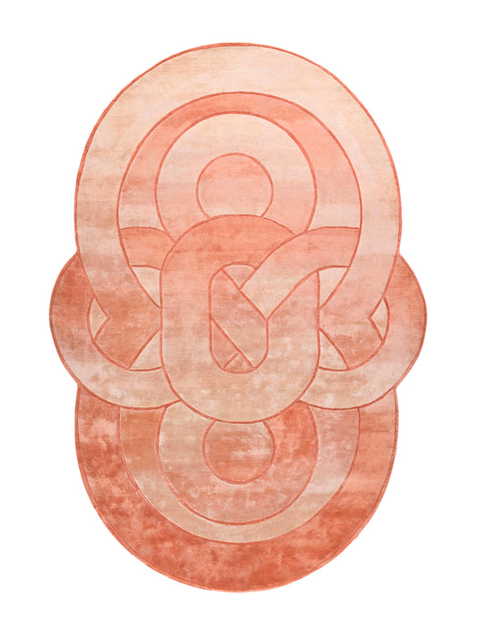 Luxury hand knotted carpet made from 100% Botanical Silk