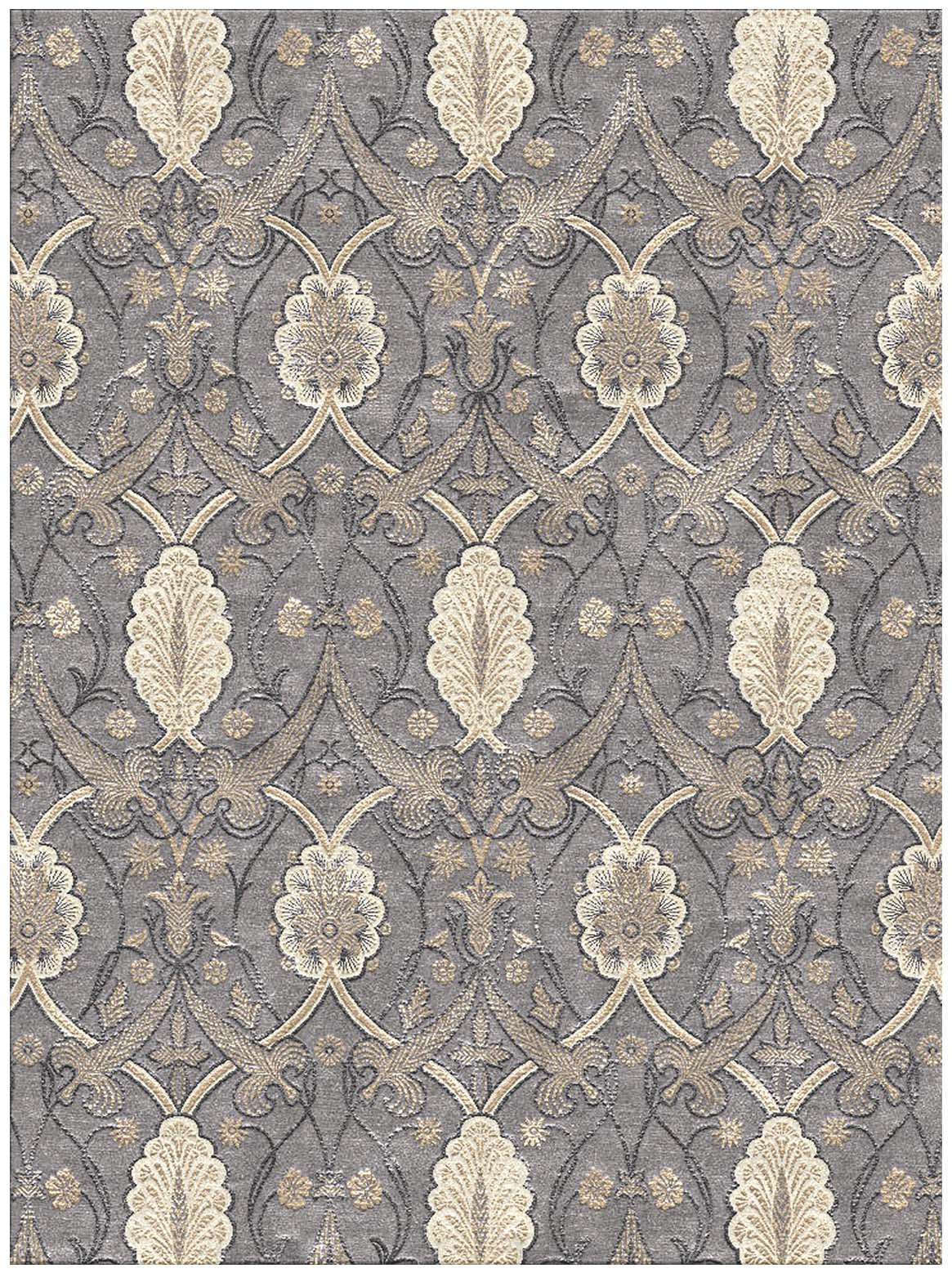 Luxury hand knotted carpet made from Wool & Botanical Silk