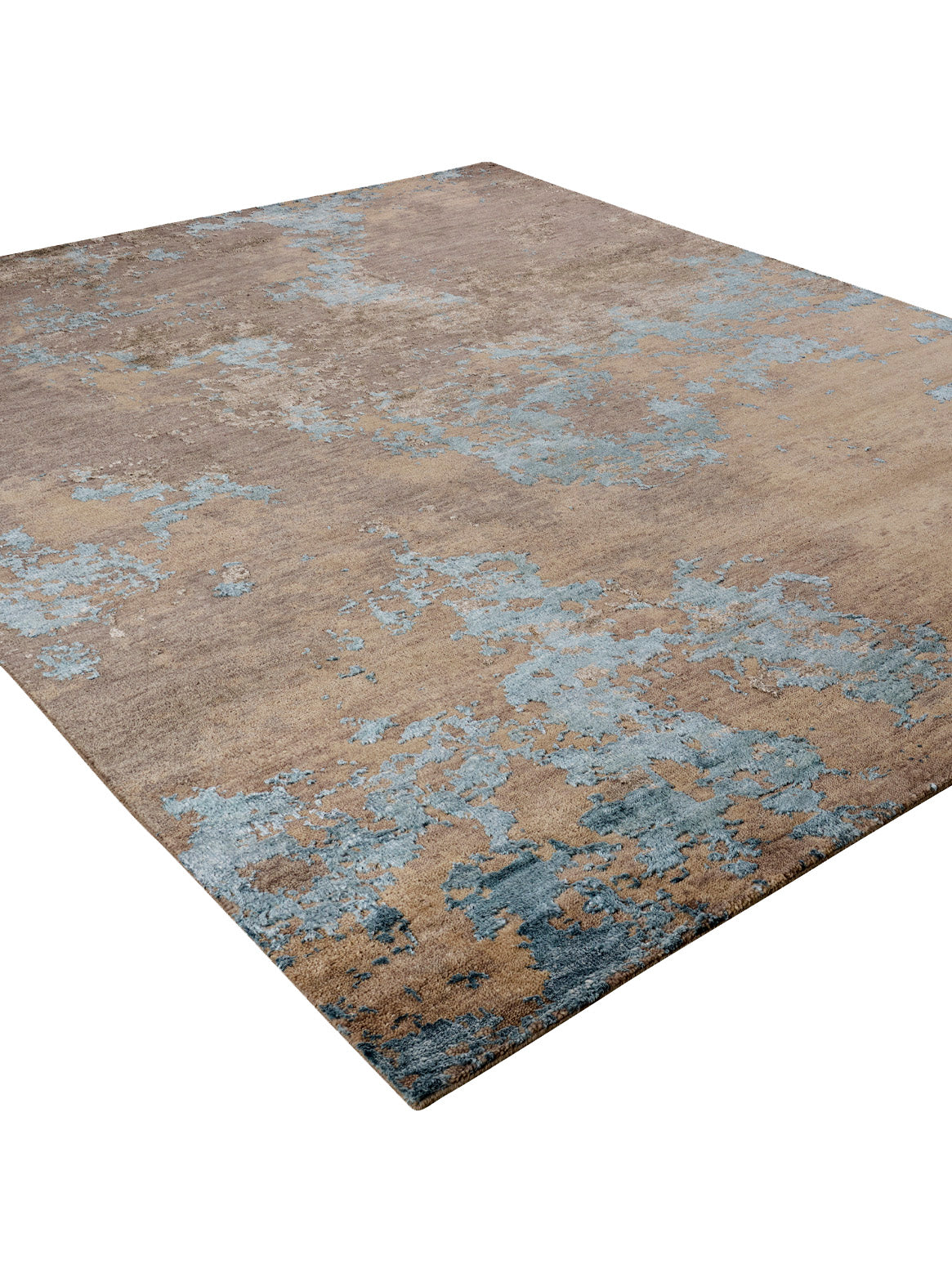 Luxury carpet in BEIGE BLUE color and 9' x 12' size