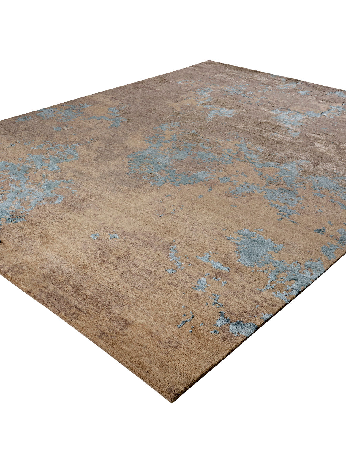 Luxury hand knotted carpet made from Modern in beige blue color and 8' x 10' size