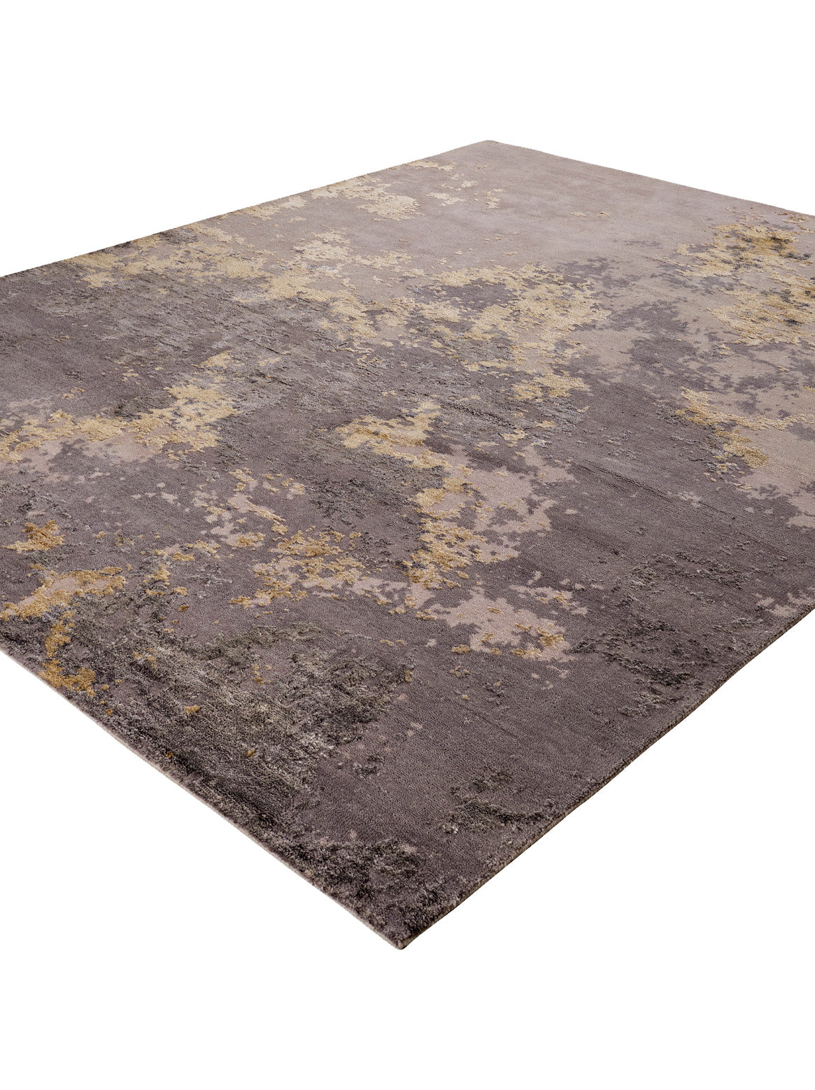 Luxury hand knotted carpet made from Modern in grey peach color and 8' x 10' size