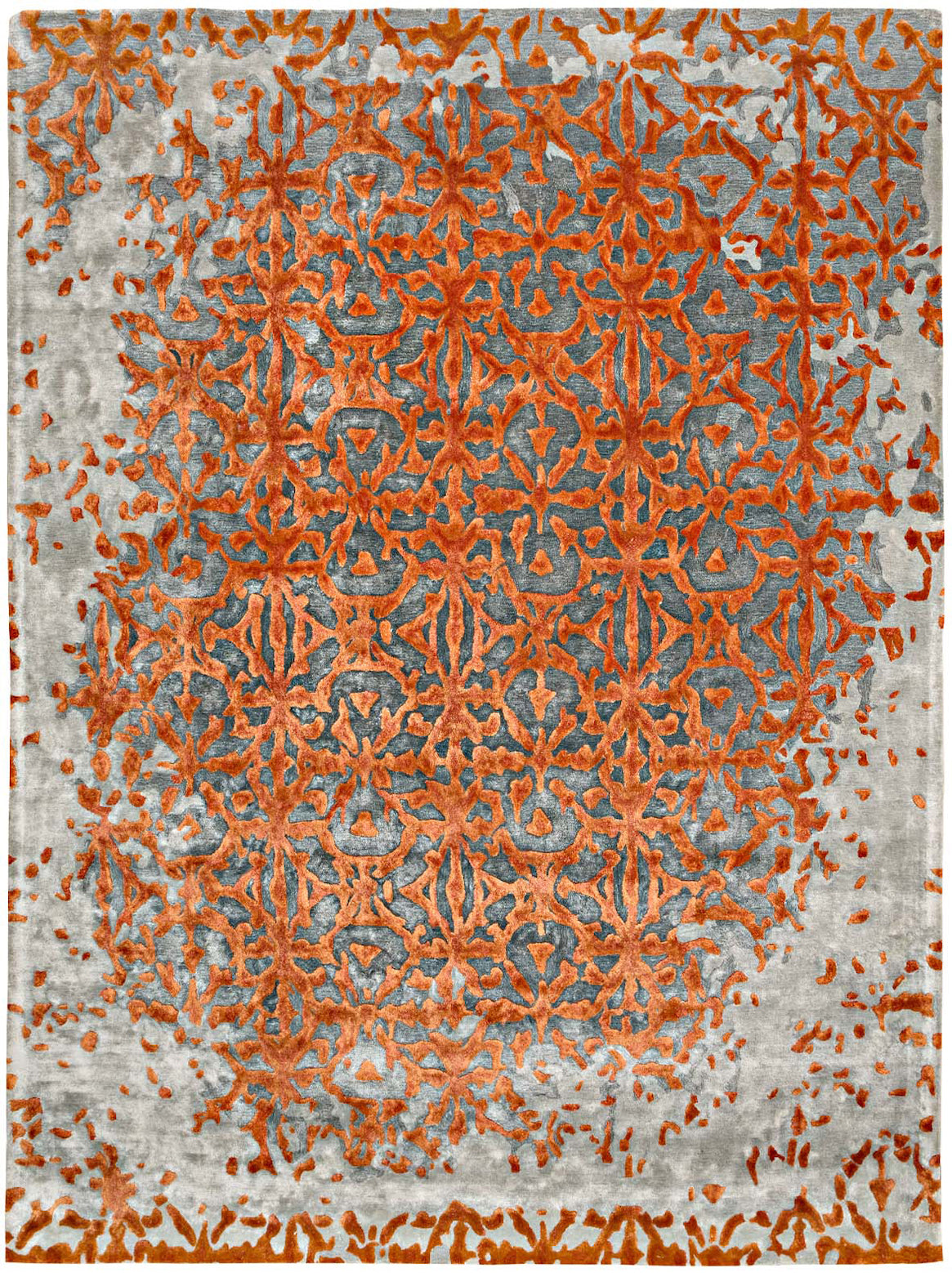 Luxury hand tufted carpet made from 100% Botanical Silk