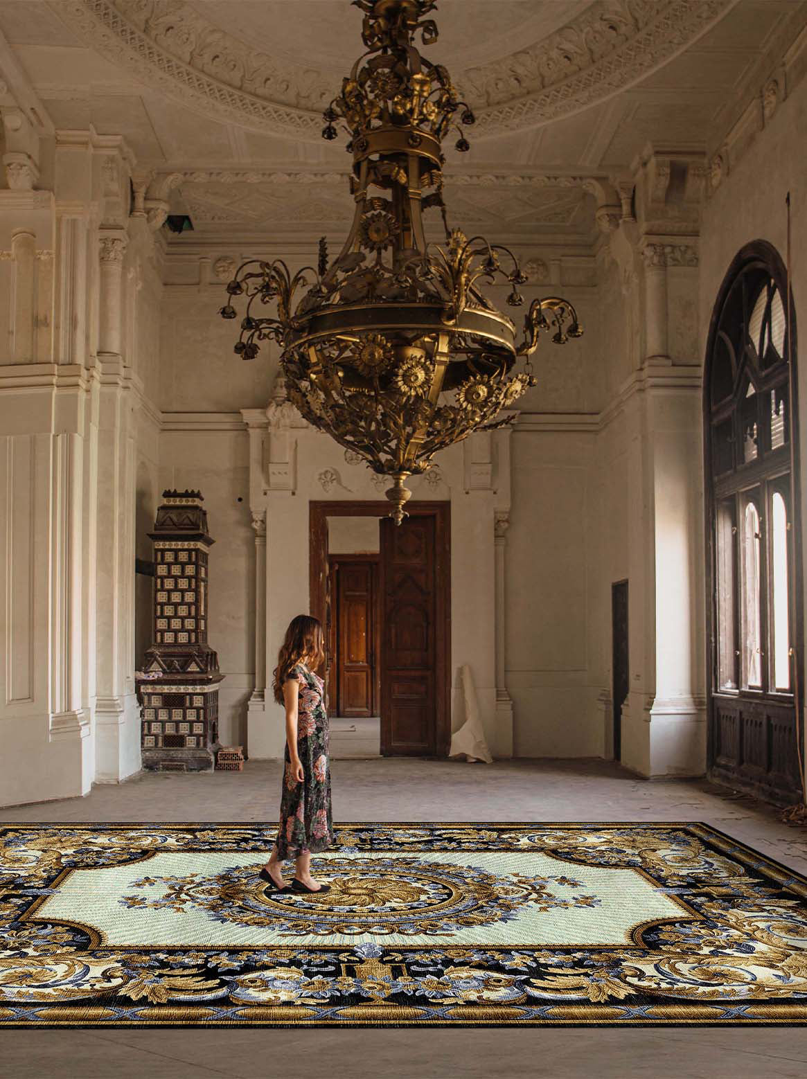 Luxury carpet in Multi color and Custom Size
