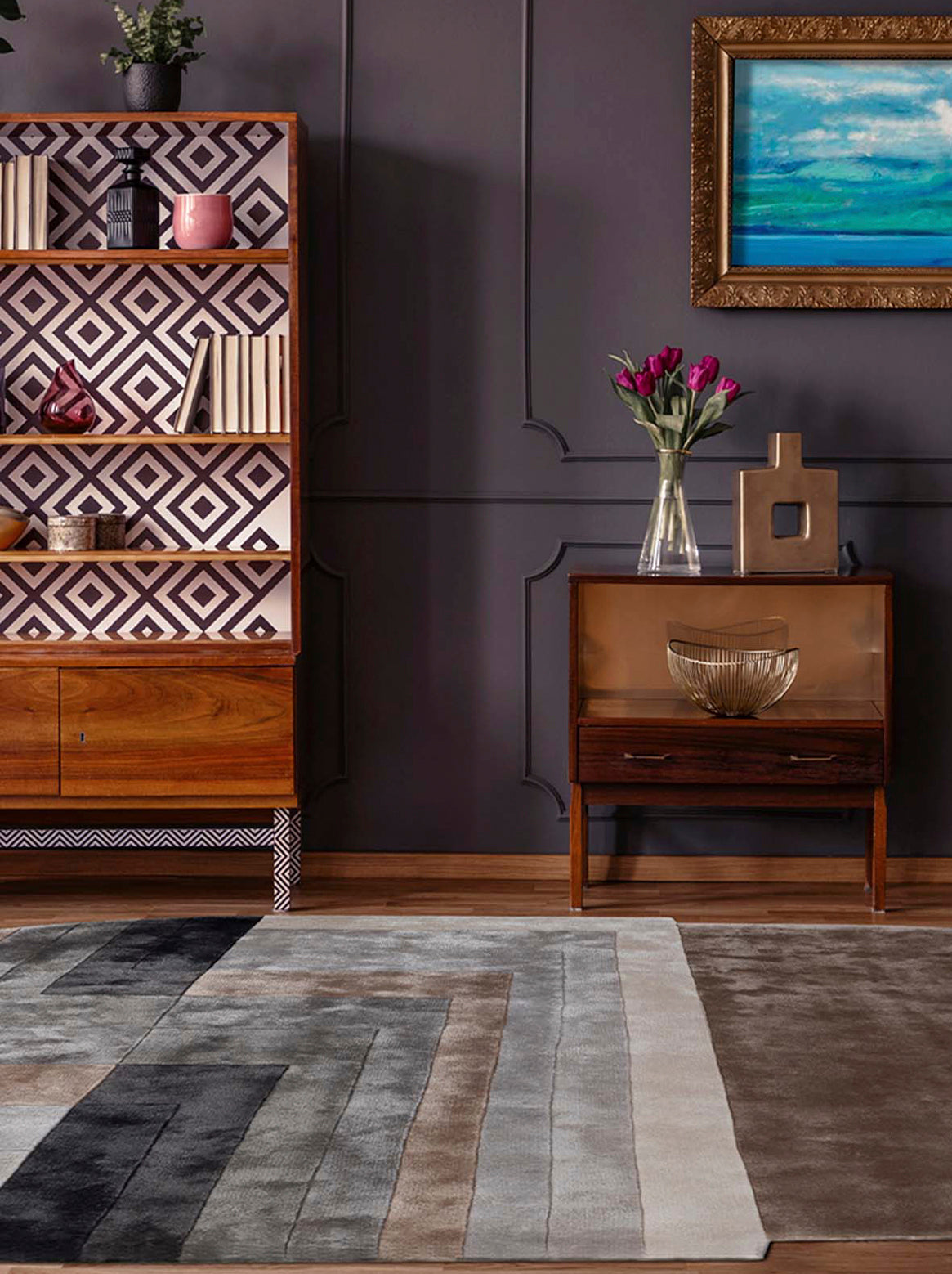 Luxury carpet in Taupe color and Custom Size