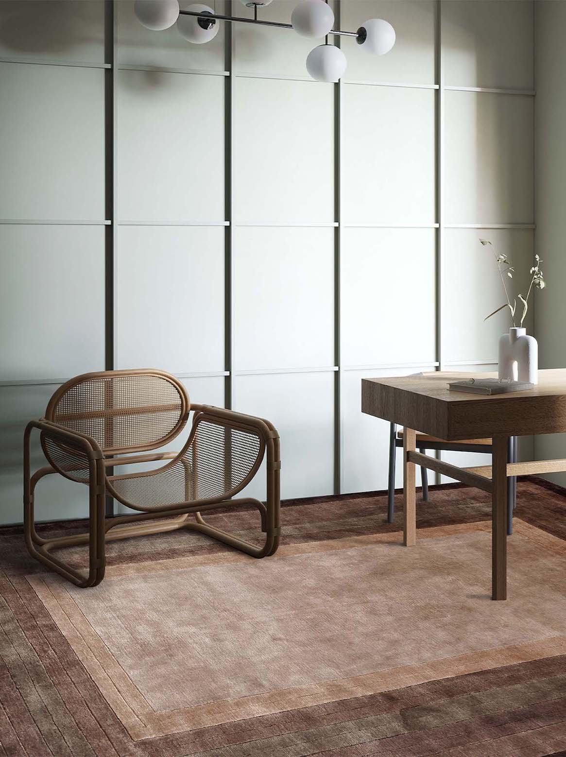 Luxury carpet in Choco color and 6' x 9' size