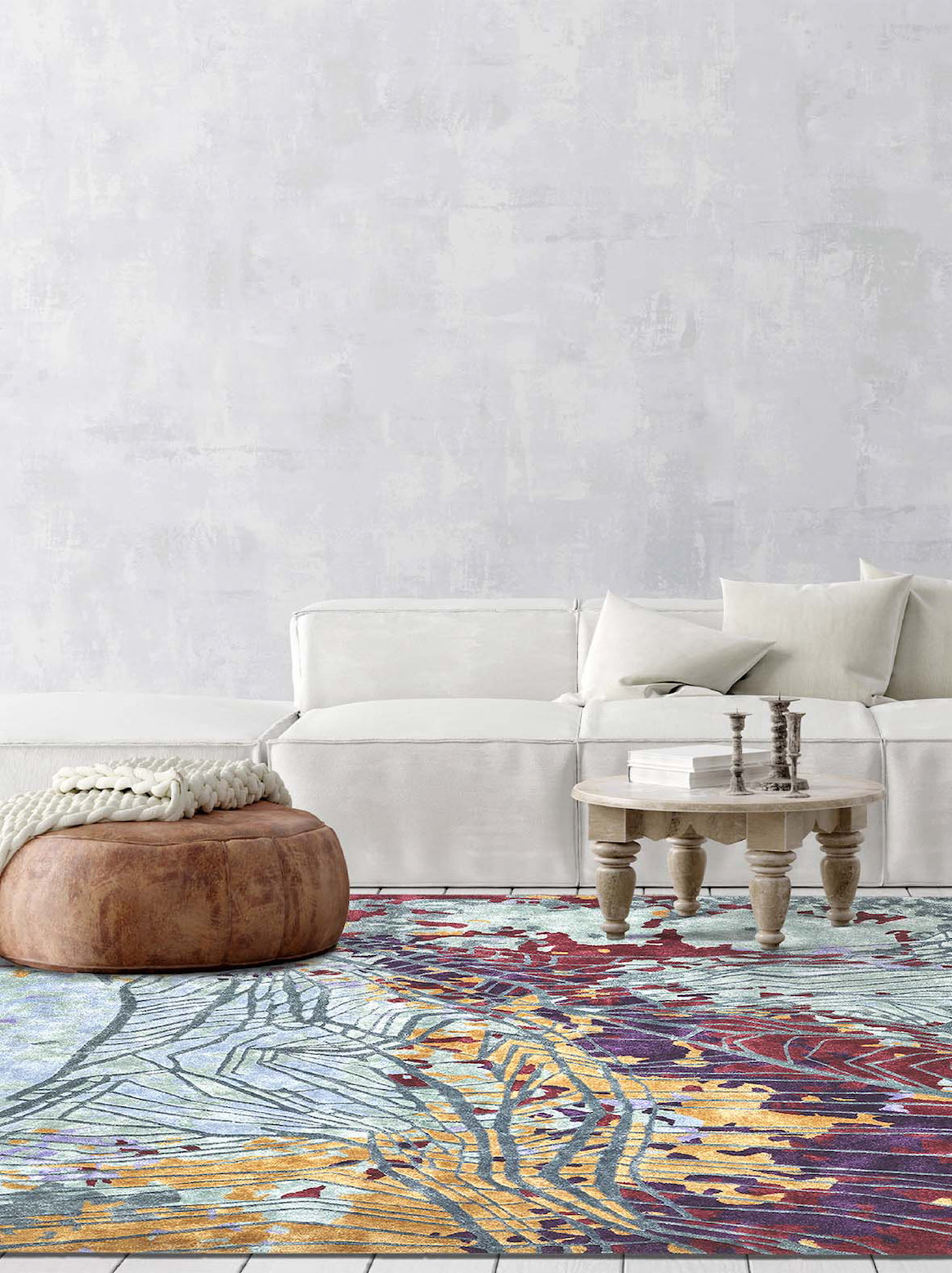 Luxury carpet in Multi color and Custom Size