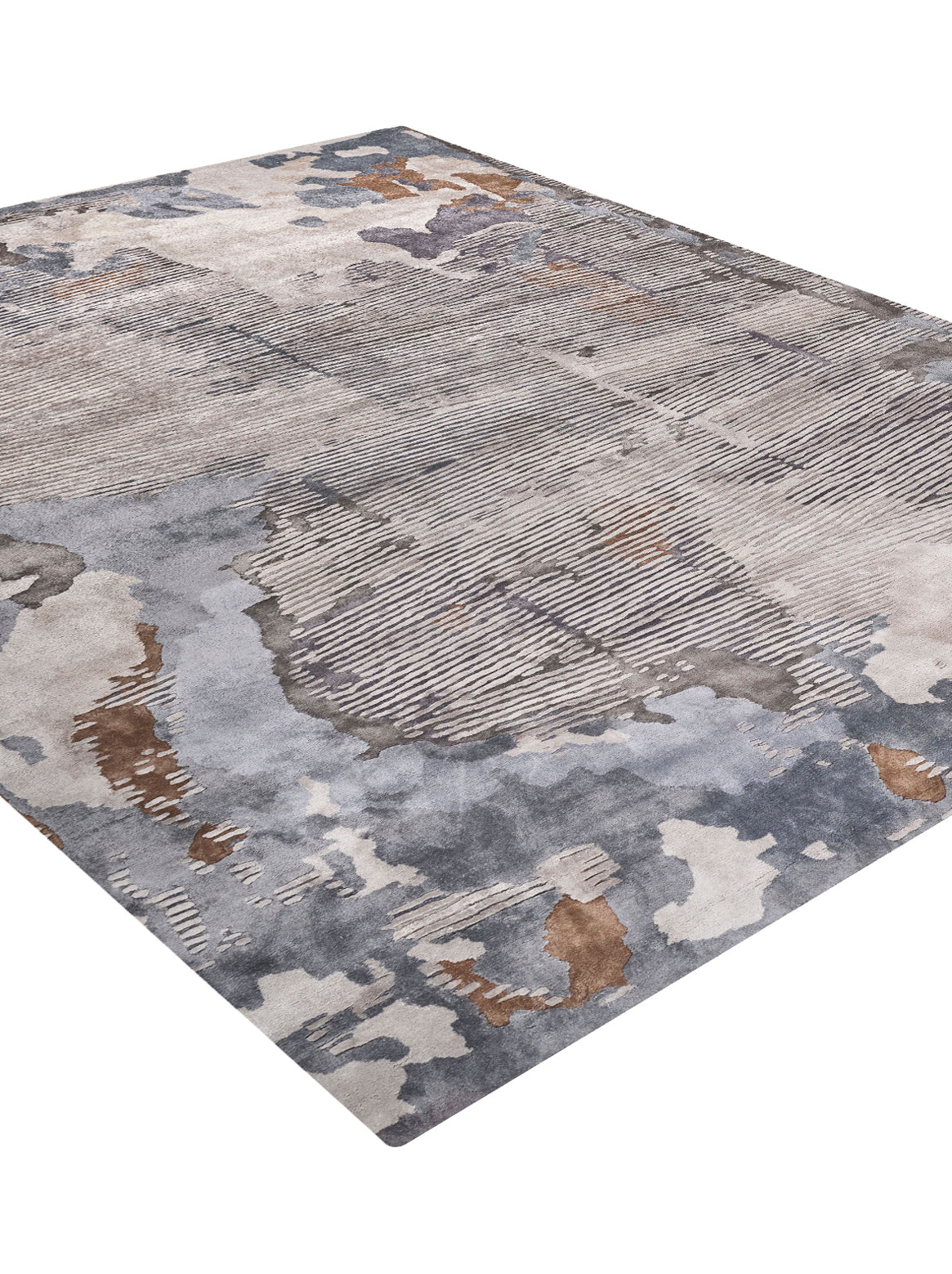 Luxury carpet in BLUE GREY color and 4'6" x 6'6" size